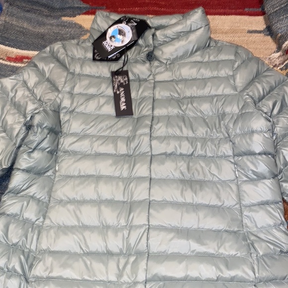 ANORAK Jackets & Blazers - Anorak Crop Sleeve Puffer Jacket Ash Leaf Green  NEW